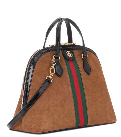 gucci brown suede bag|Gucci dark brown leather bag.